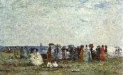 Eugene Boudin Bathers on the Beach at Trouville oil painting artist